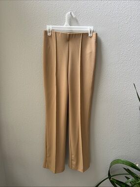 cupcakes & cashmere Anthropologie Camel Straight-Leg Trousers S